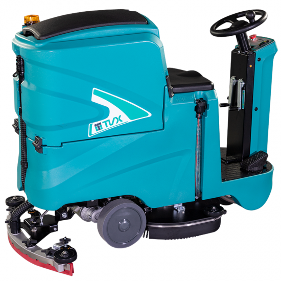 Ride-on floor cleaning machine
