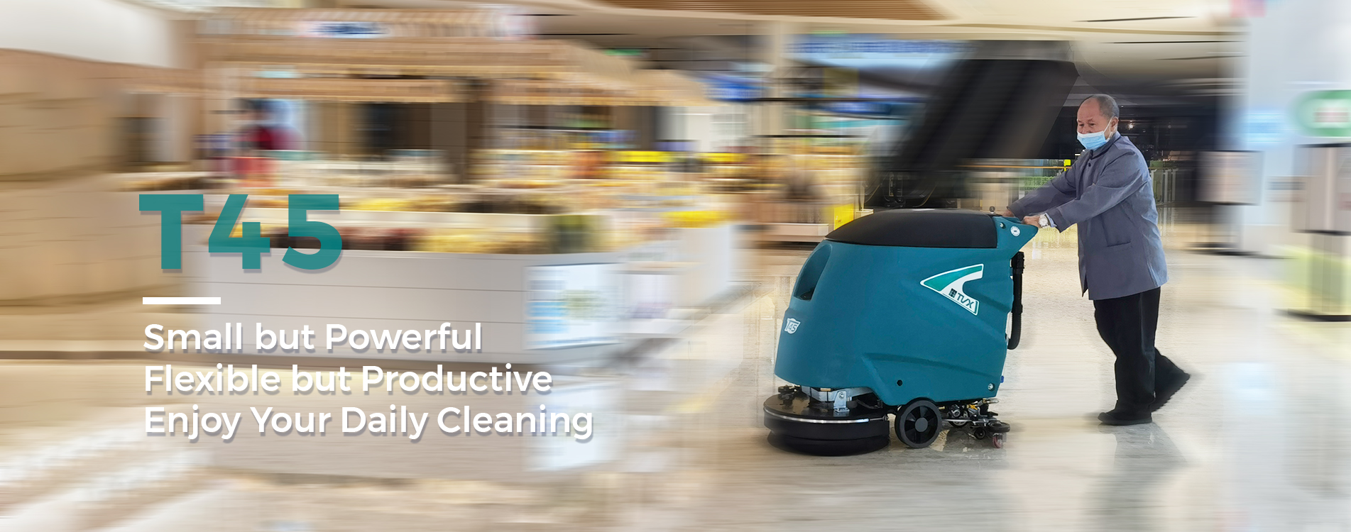 walk behind auto floor scrubber dryer machine