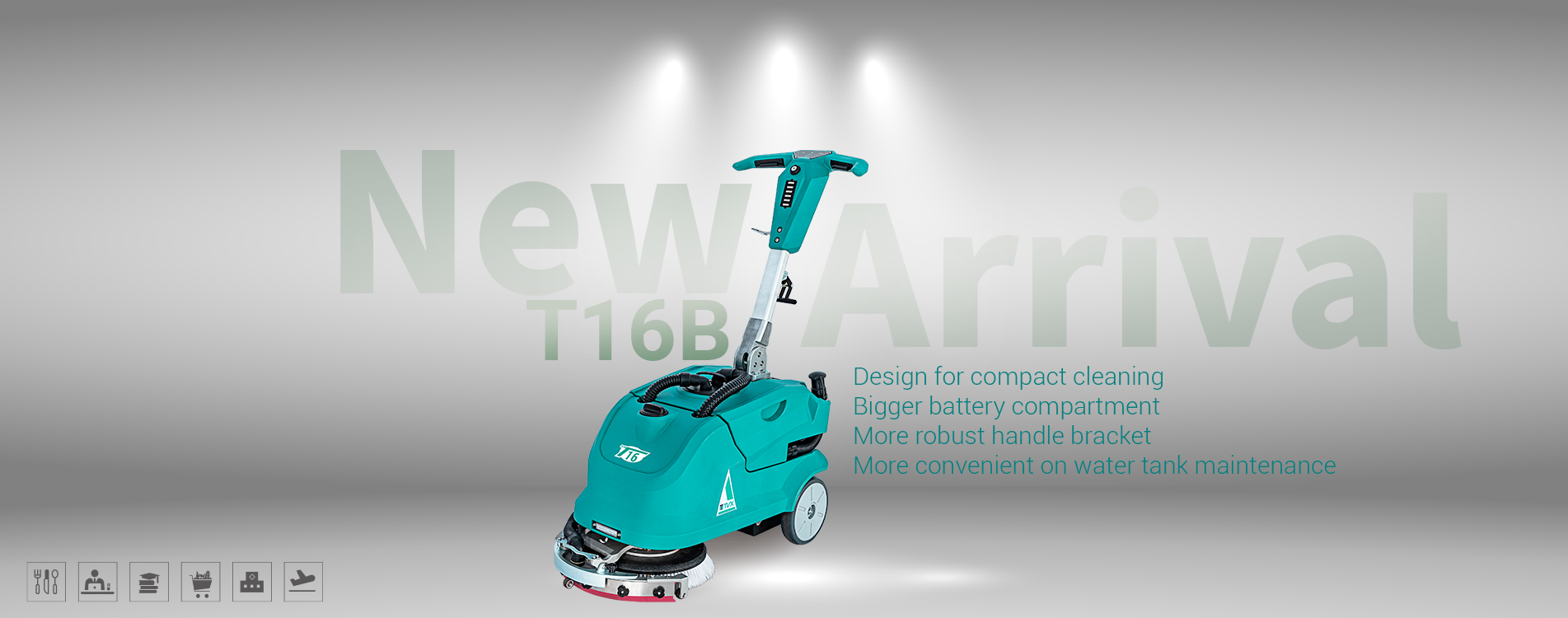 T16B Floor Scrubber Dryer Machine