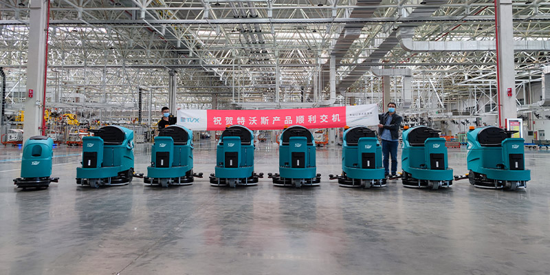 Nissan Factory Choose TVX Floor Scrubber Machine